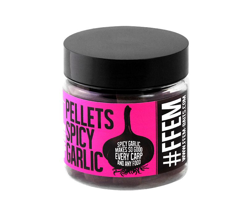 

Пеллетс насадочный FFEM Hookbaits Pellets Spicy Garlic Halibut 14 mm