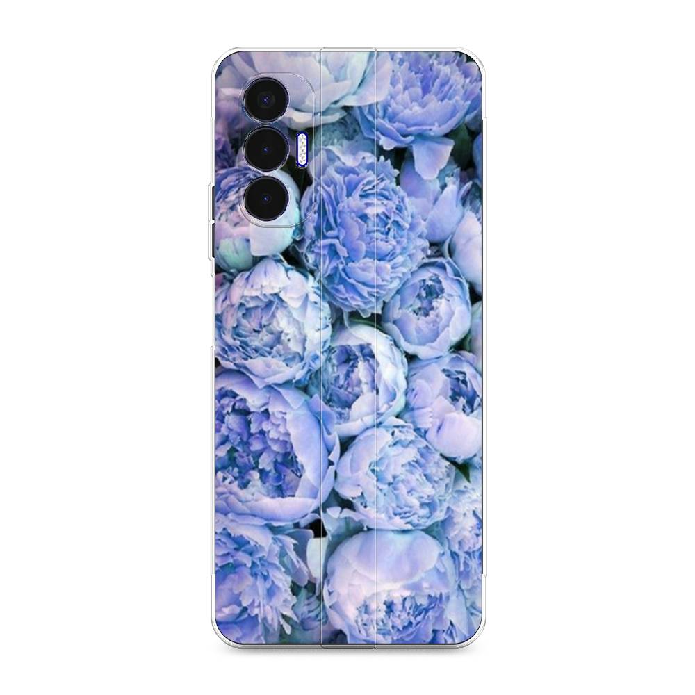

Чехол Awog на Tecno Pova 3 "Пионы голубые", Разноцветный, 301550-8