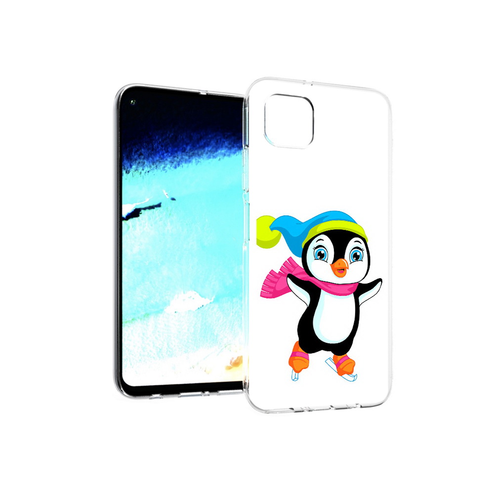 

Чехол MyPads Tocco для Huawei Nova 6 SE пингвин на коньках, Прозрачный, Tocco