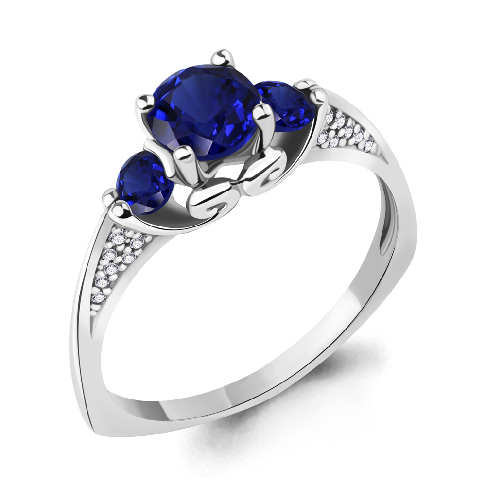 

Кольцо из серебра р.  AQUAMARINE 63990Б_925_р, 63990Б_925_р