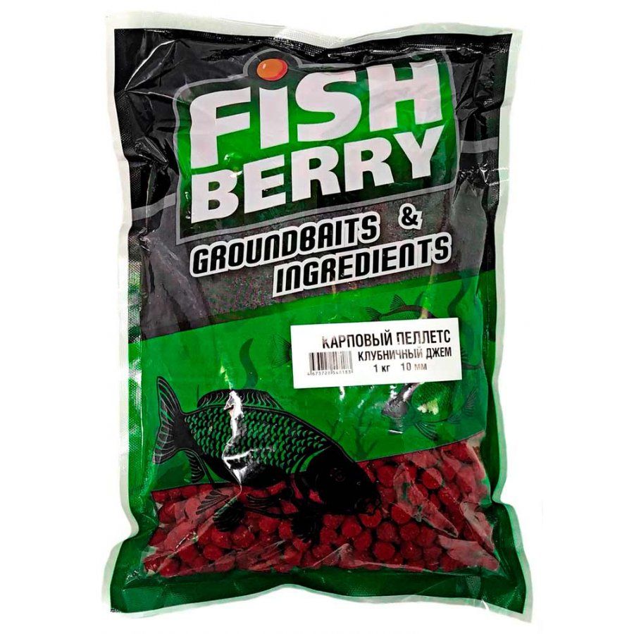 

LION BAITS Пеллетс карповый Carp pellets Клубничный джем (красный) 10 мм 300гр