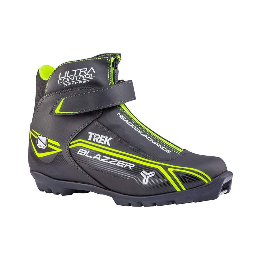 

Ботинки лыжные NNN TREK BlazzerControl1 черные логотип лайм неон размер RU45 EU46 CM29, Черный;зеленый, BlazzerControl1