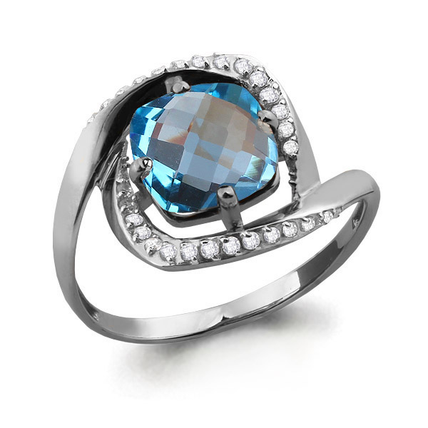 

Кольцо из золота р. 17,5 AQUAMARINE 6560705_585_бз, 6560705_585_бз