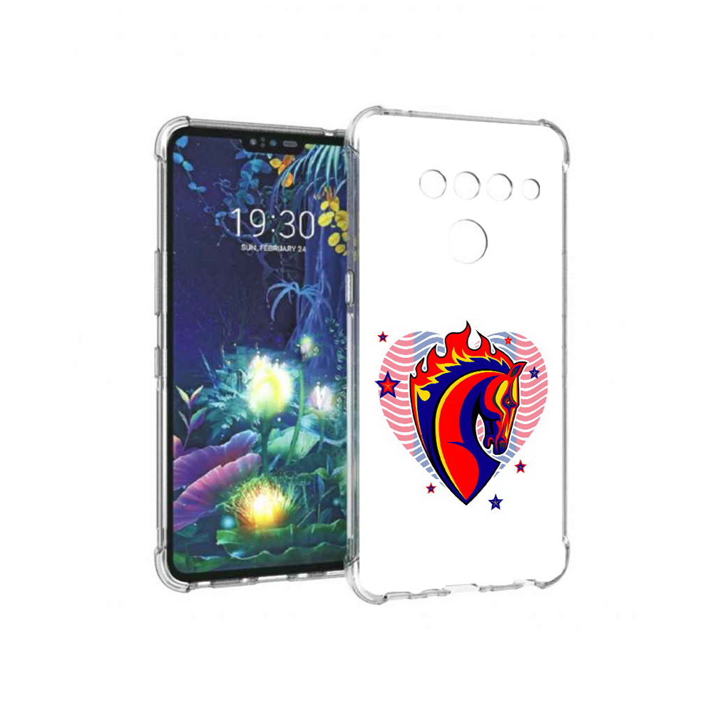 

Чехол MyPads Tocco для LG V50 ThinQ ФК ЦСЛ Лошадь, Прозрачный, Tocco