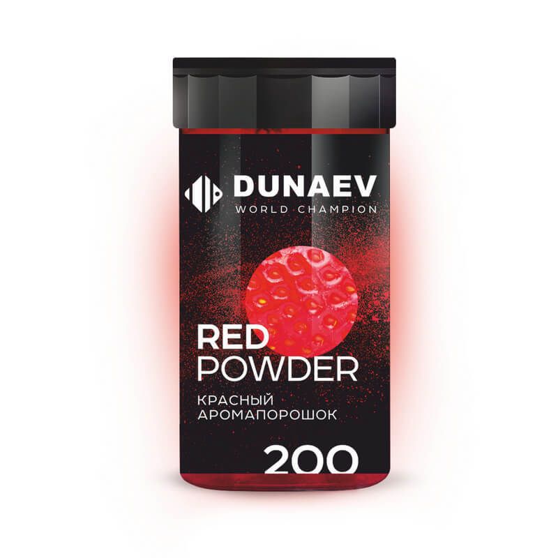 фото Прикормка dunaev арома порошок red powder клубника (200г)