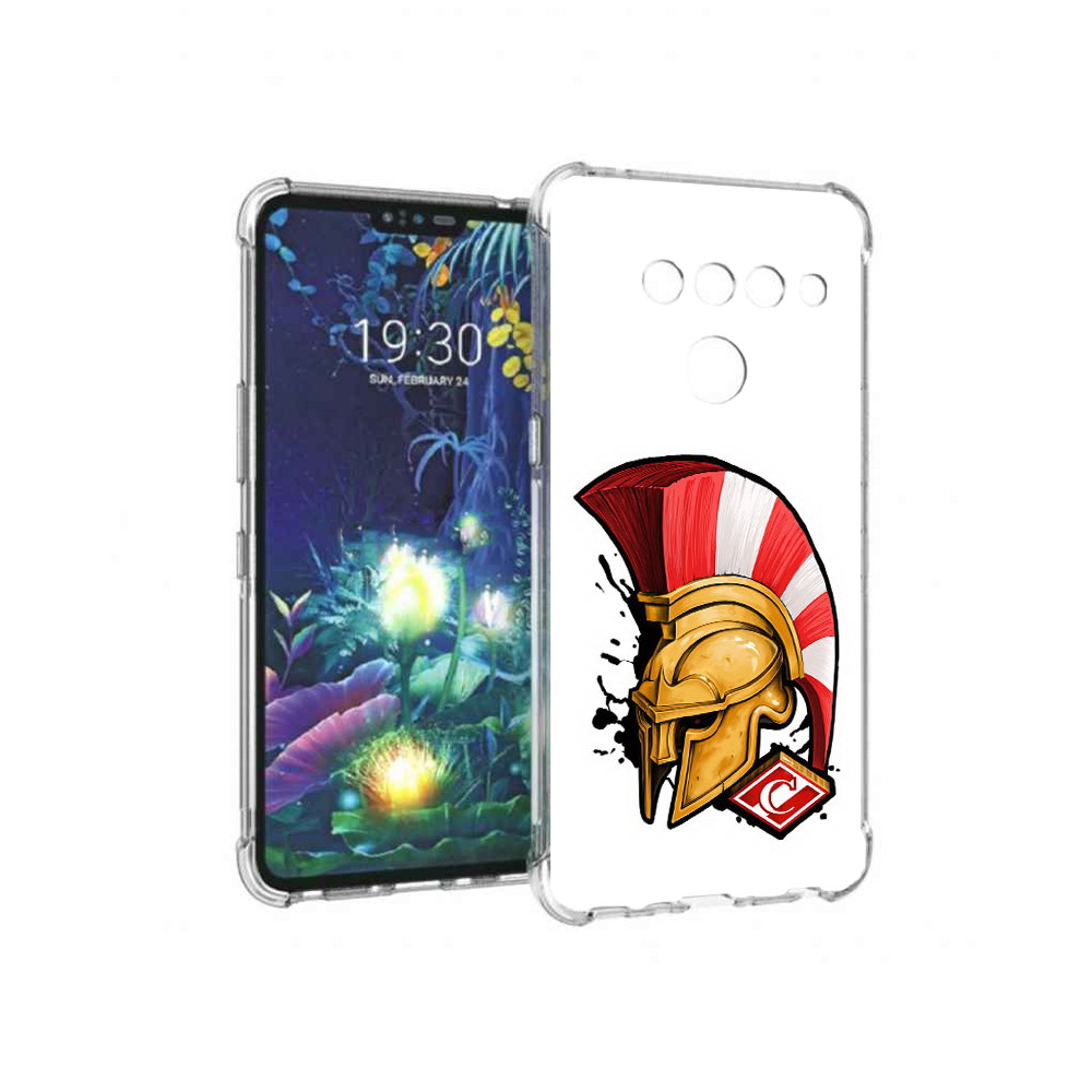 

Чехол MyPads Tocco для LG V50 ThinQ ФК спартак шлем, Прозрачный, Tocco