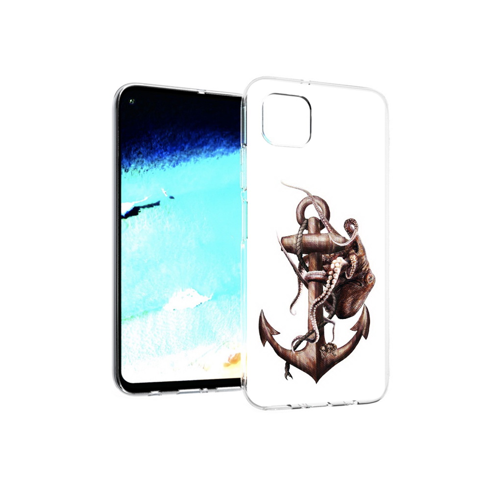

Чехол MyPads Tocco для Huawei Nova 6 SE ржавый якорь, Прозрачный, Tocco