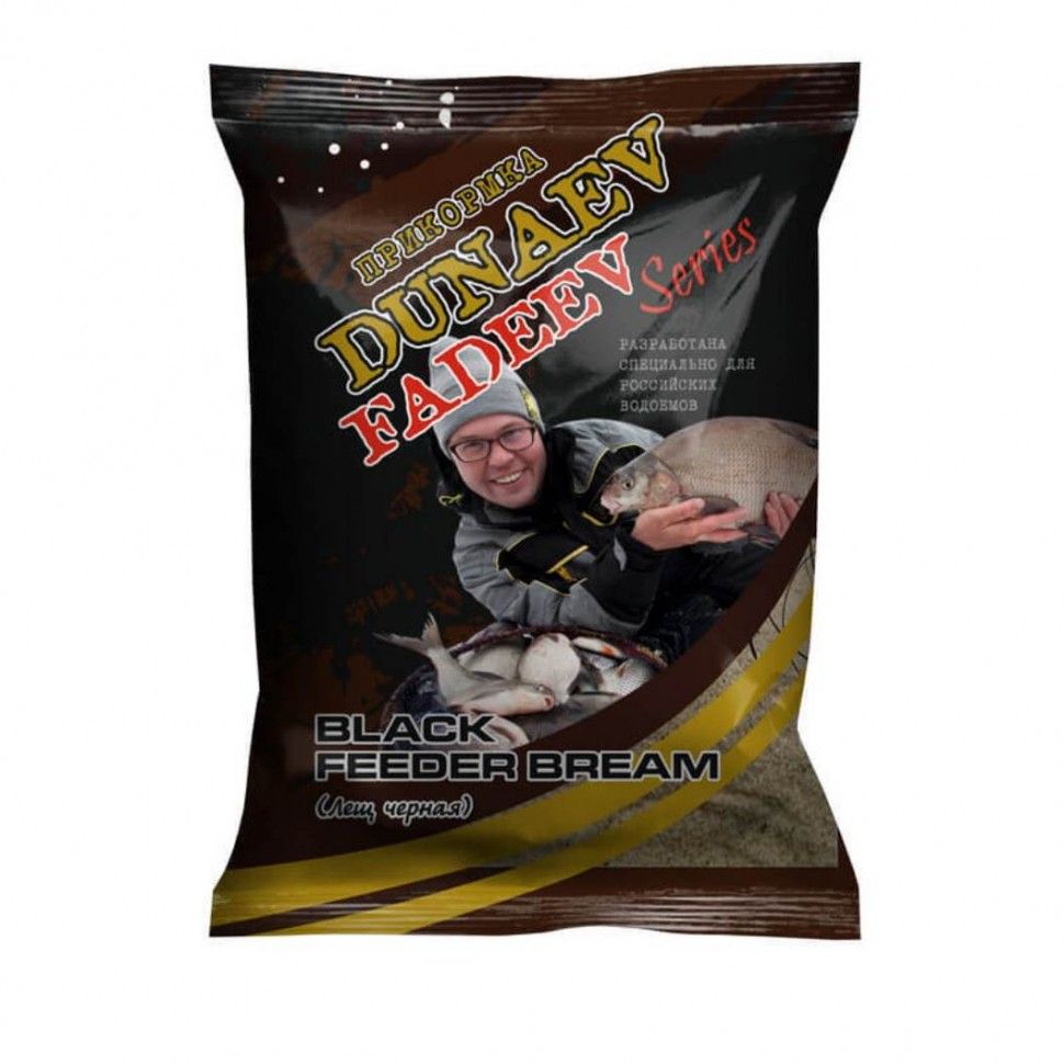 

Прикормка DUNAEV FADEEV Black Feeder Bream (Лещ черная) 1кг, Черный