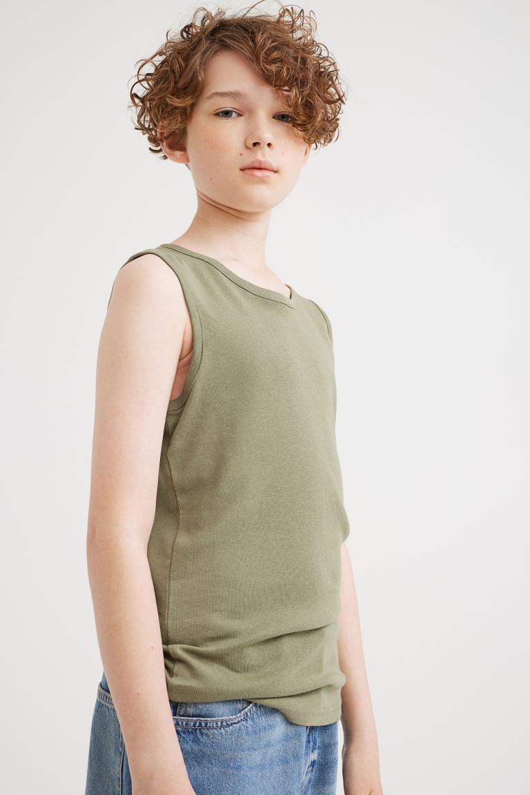 

Майка бельевая детская H&M 1017395, цвет хаки/белый, размер 146 (доставка из-за рубежа), 1017395
