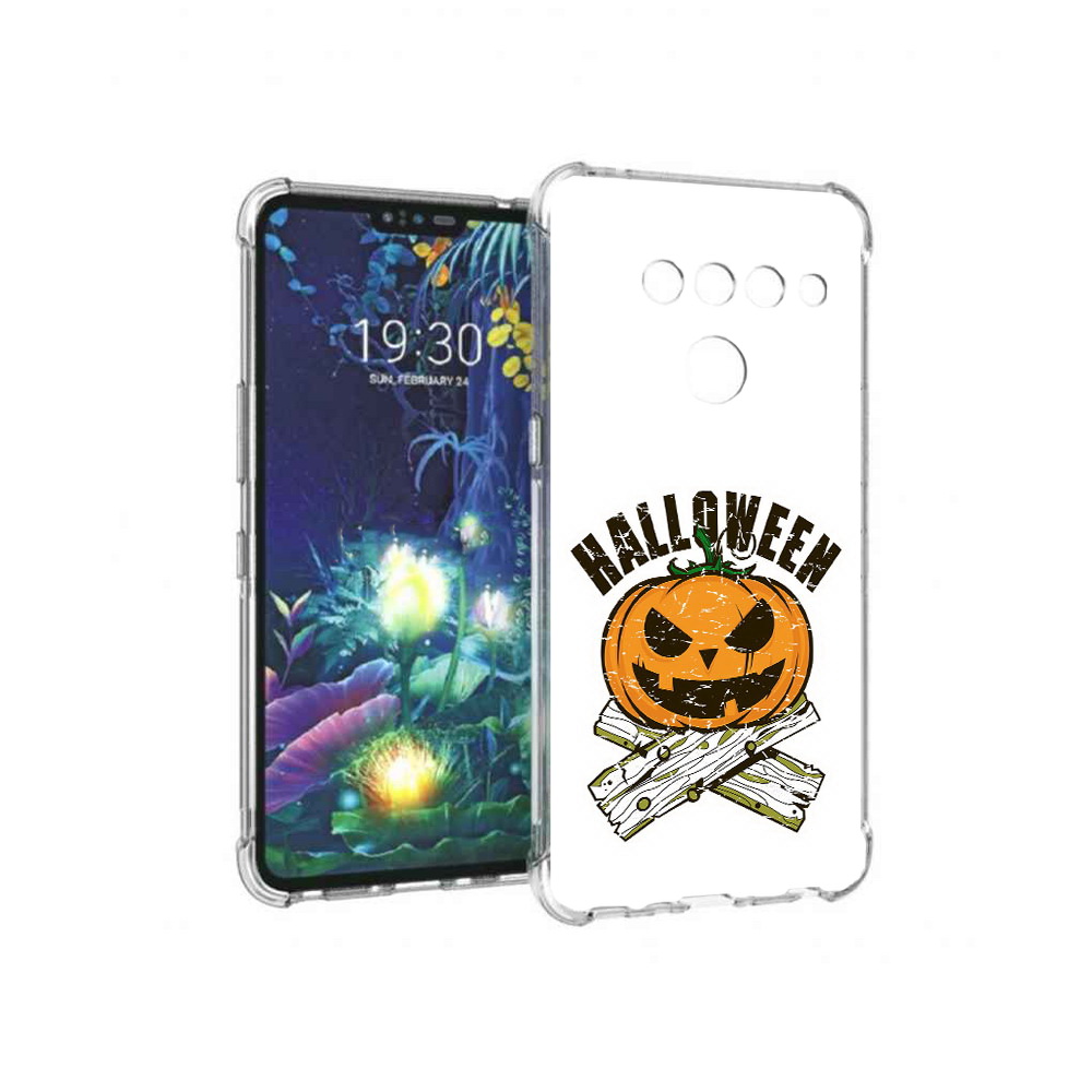 

Чехол MyPads Tocco для LG V50 ThinQ Хэллоуин доски тыква, Прозрачный, Tocco