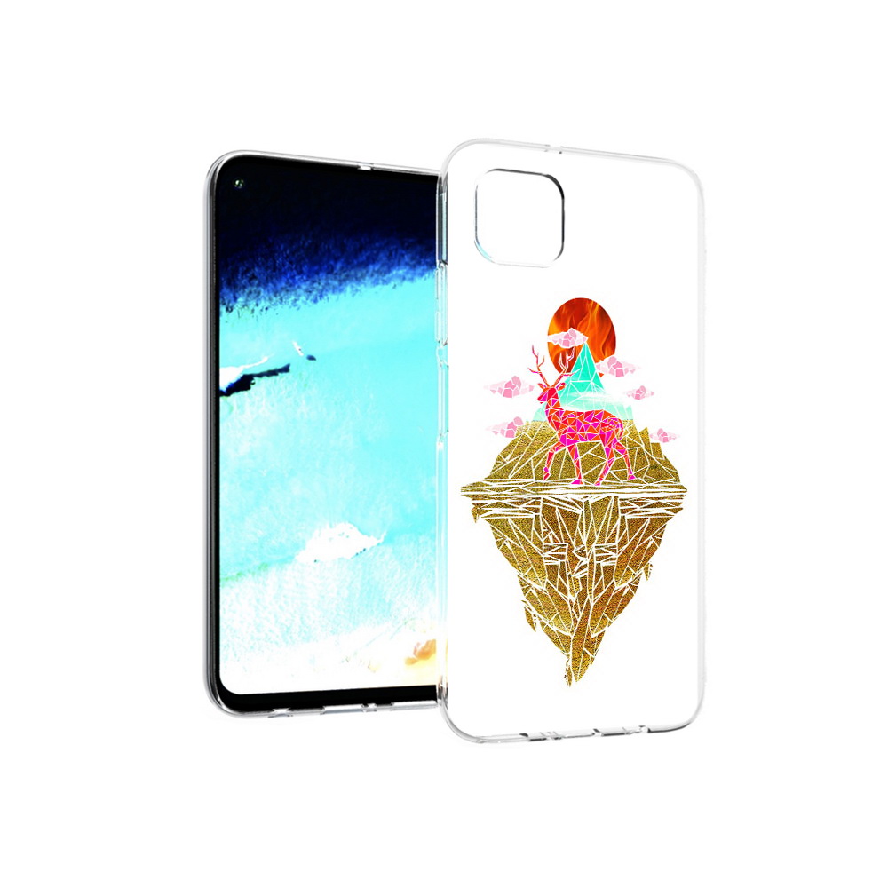 

Чехол MyPads Tocco для Huawei Nova 6 SE розовый олень абстракция, Прозрачный, Tocco