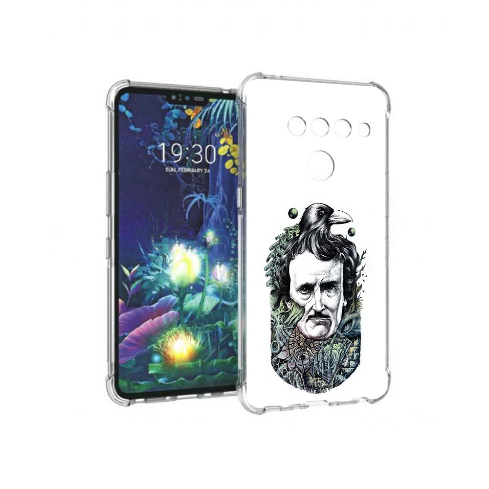 

Чехол MyPads Tocco для LG V50 ThinQ Эдгар Аллан с вороном, Прозрачный, Tocco