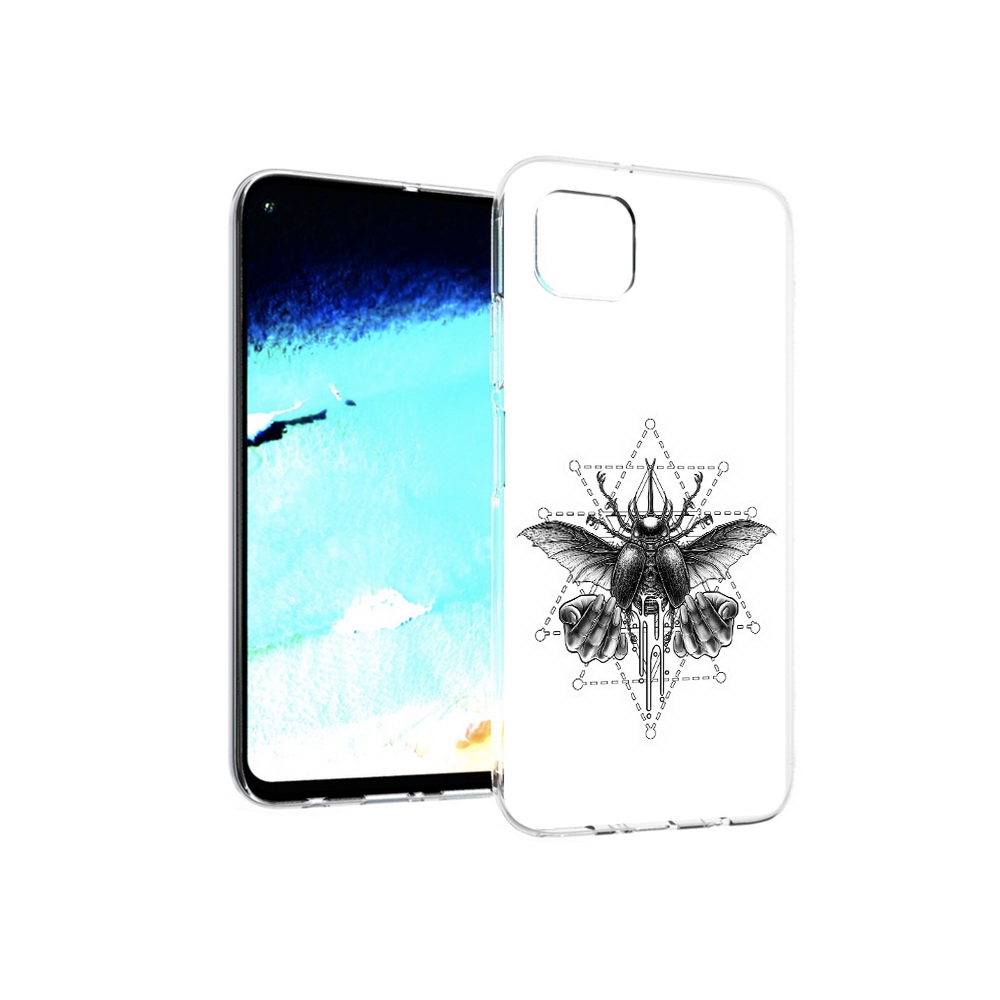

Чехол MyPads Tocco для Huawei Nova 6 SE скарабей, Прозрачный, Tocco
