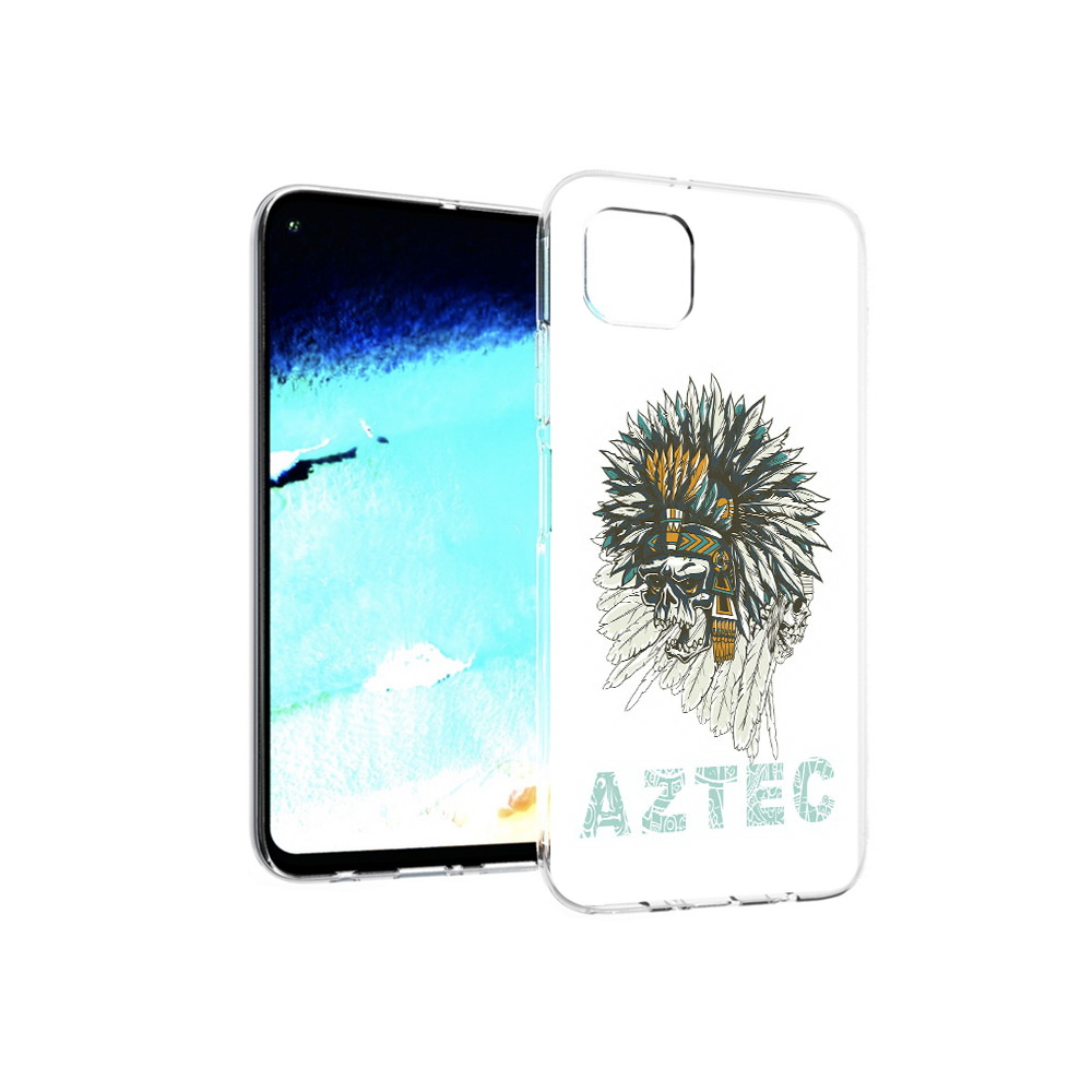 

Чехол MyPads Tocco для Huawei Nova 6 SE скелет индеец, Прозрачный, Tocco