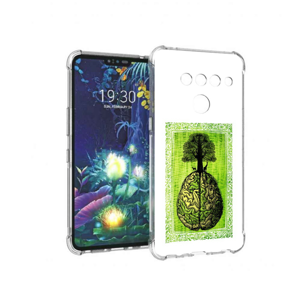 

Чехол MyPads Tocco для LG V50 ThinQ абстракция здоровый мозг, Прозрачный, Tocco
