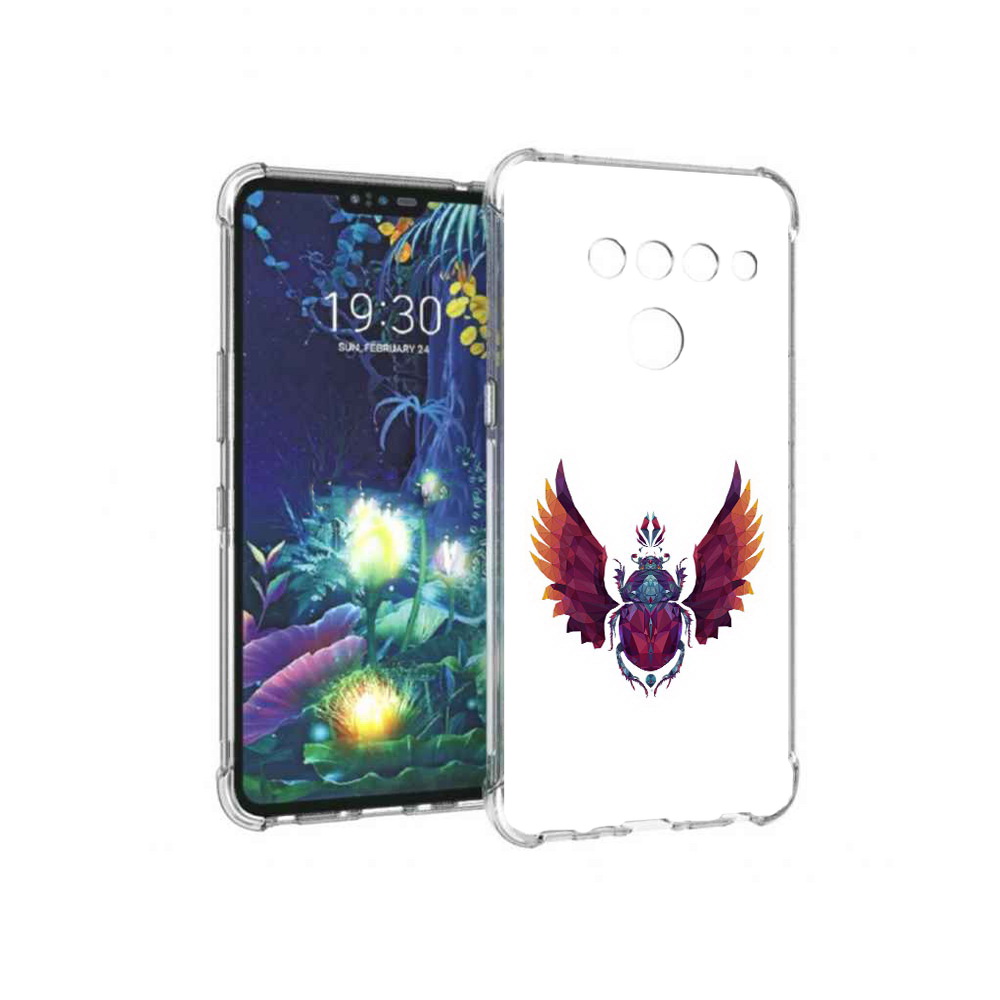 

Чехол MyPads Tocco для LG V50 ThinQ алмазный скоробей, Прозрачный, Tocco