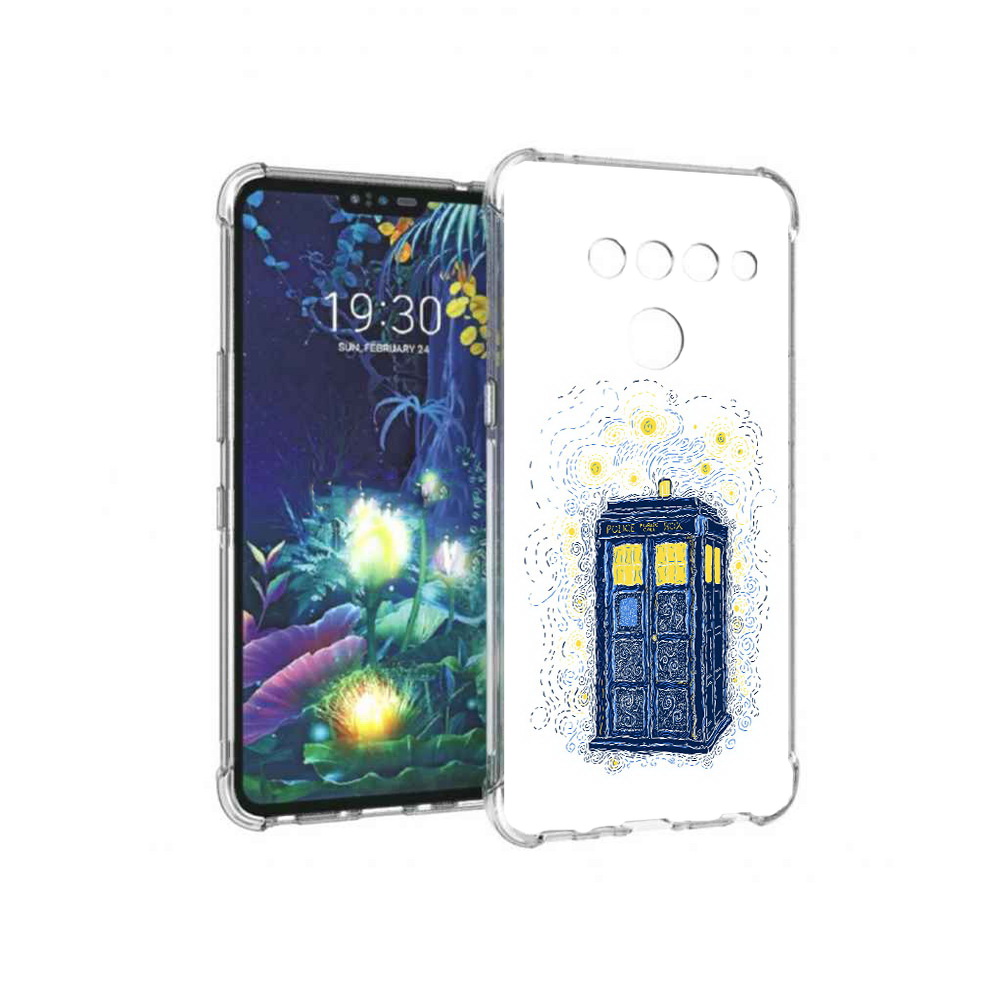 

Чехол MyPads Tocco для LG V50 ThinQ будка рисунок, Прозрачный, Tocco