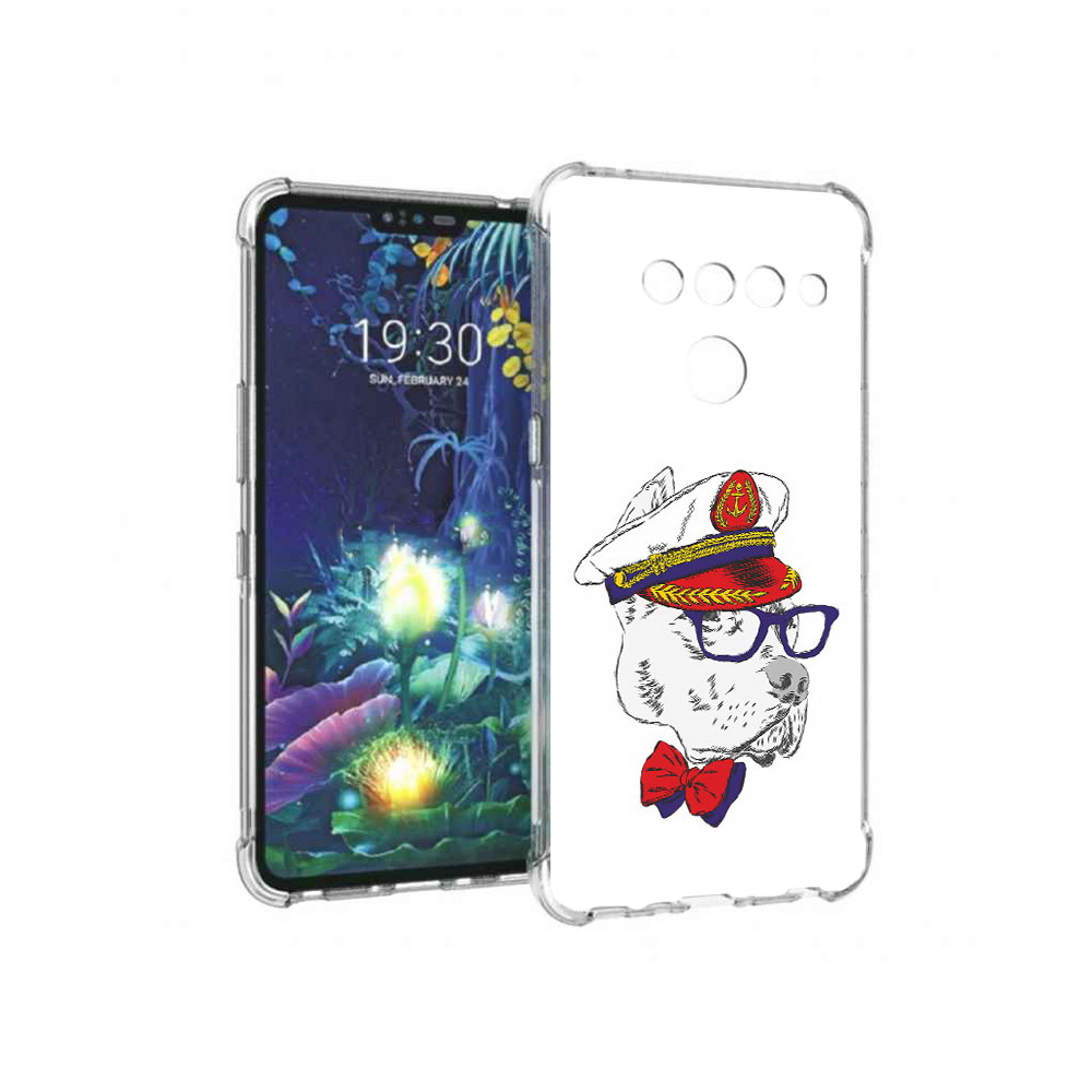 

Чехол MyPads Tocco для LG V50 ThinQ бульдог, Прозрачный, Tocco