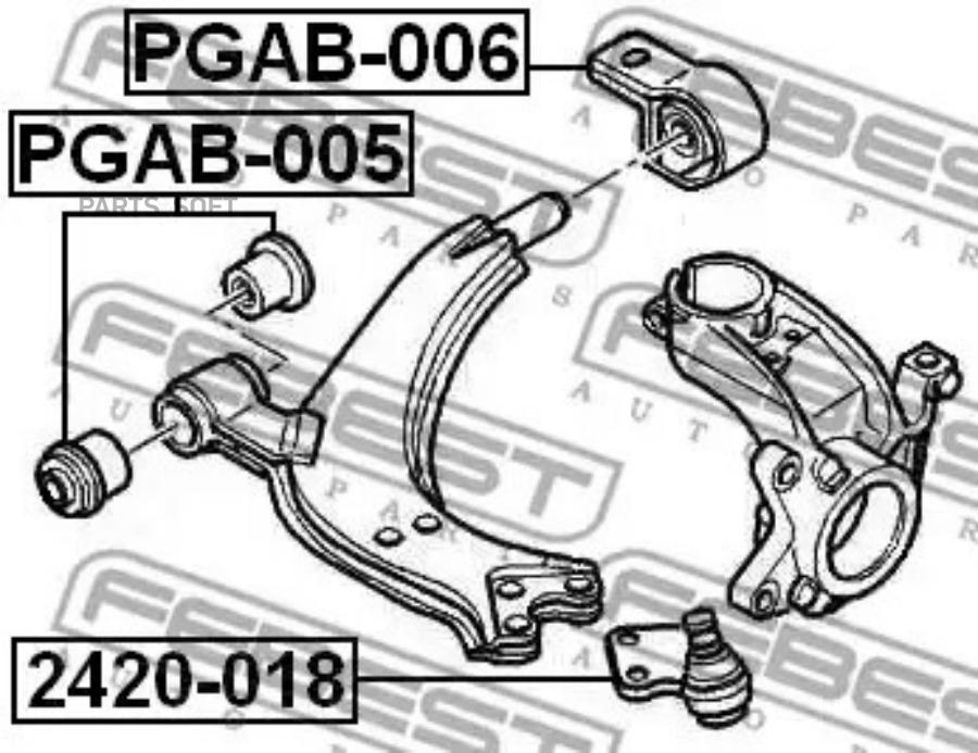 

FEBECT PGAB-006 Сайлентблок переднего рычага