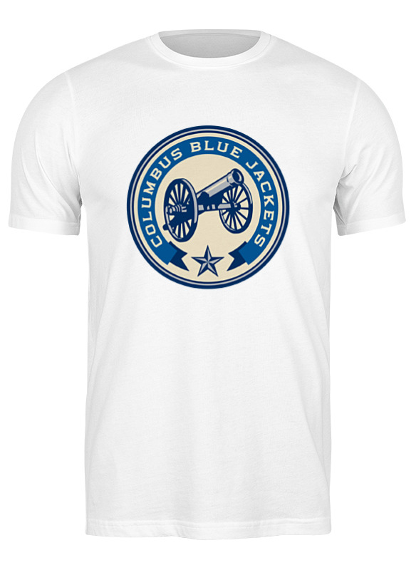 

Футболка мужская Printio Columbus blue jackets белая L, Белый, Columbus blue jackets