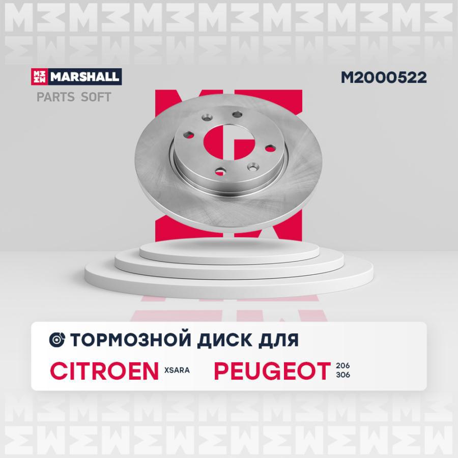 

Тормозной диск передний Citroen Xsara (N0, N1, N2) 97-, Peugeot 206 98-, Peugeot 306 94- ;