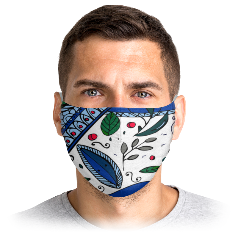 

Многоразовая маска Printio Маска женственная синяя M, Маска женственная