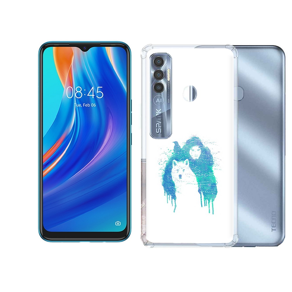 

Чехол MyPads Tocco для Tecno Spark 7 Pro джон сноу, Прозрачный, Tocco