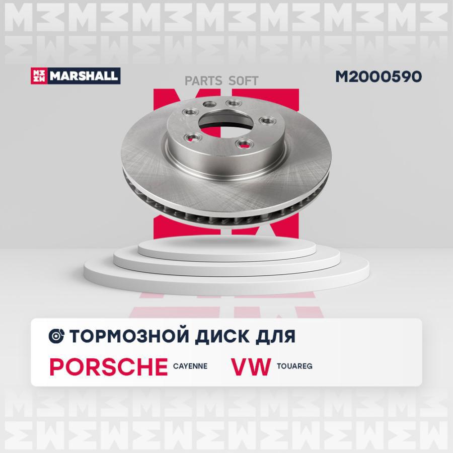 

Тормозной диск передний левый Porsche Cayenne (9PA) 02-, VW Touareg I, II 02- ; TRW