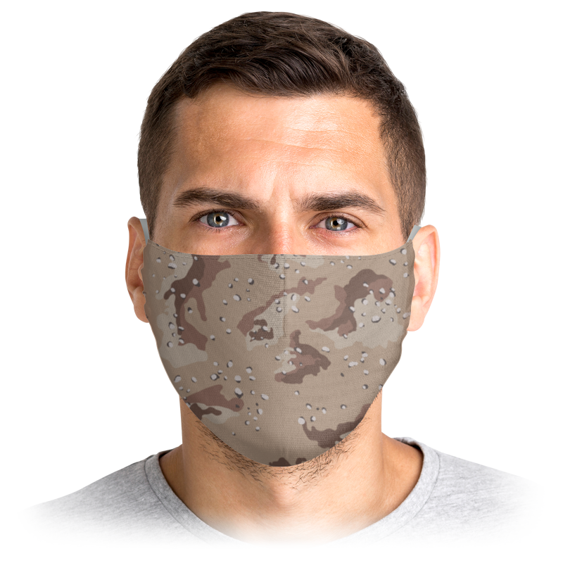 

Многоразовая маска Printio 6ти цветная камуфляж (пустыня) бежевая M, 6ти цветный камуфляж (пустыня)