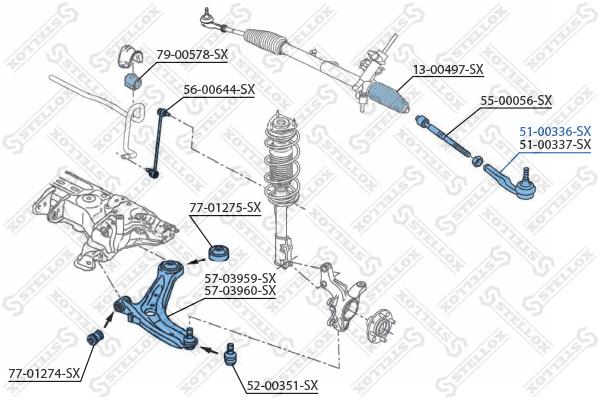 

наконечник рулевой Stellox 5100336SX
