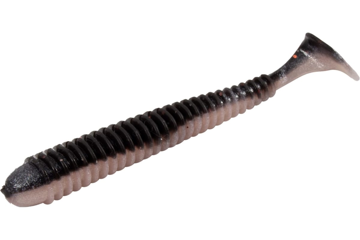 

Виброхвост YAMAN PRO Betta, р.2,5 inch, цвет #34 - Black Red Flake/Pearl (уп. 8 шт.), Черный;серый