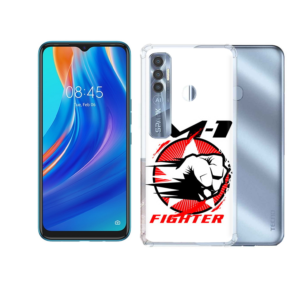 

Чехол MyPads Tocco для Tecno Spark 7 Pro единоборства М-1, Прозрачный, Tocco