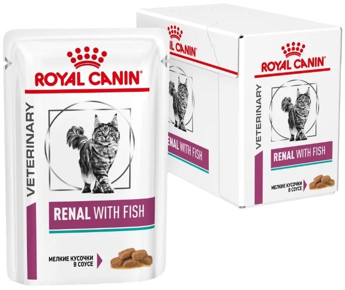 фото Влажный корм для кошек royal canin renal, при почечной недостаточности, тунец, 12шт по 85г