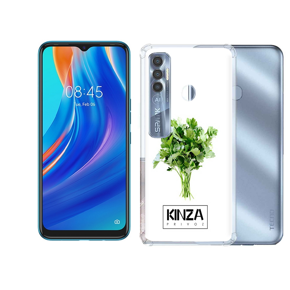 

Чехол MyPads Tocco для Tecno Spark 7 Pro Бренд Кинза, Прозрачный, Tocco