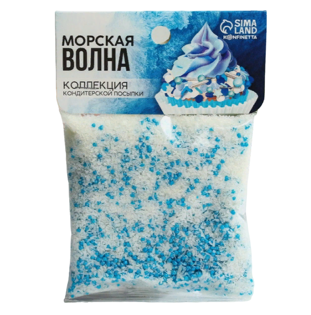 

Посыпка бисер и кокосовая стружка Морская волна, 50 г.