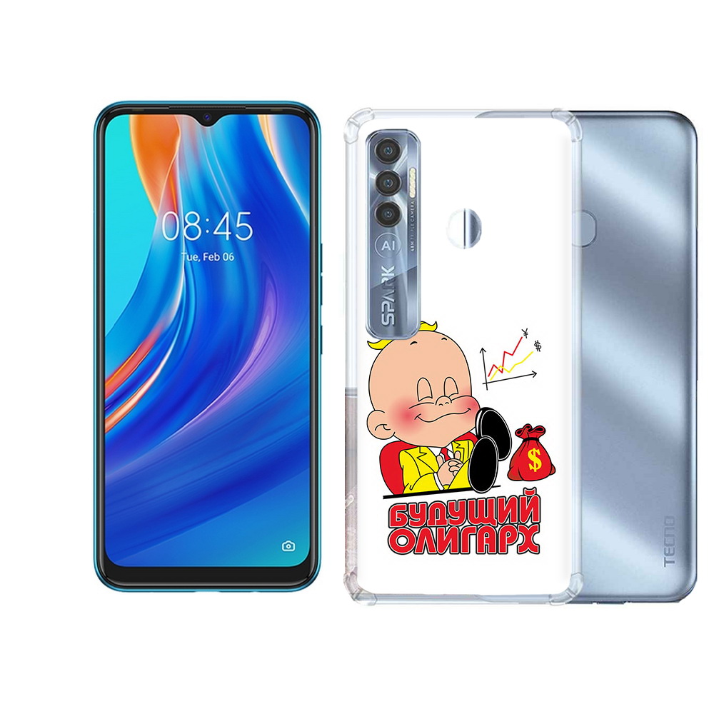 Чехол MyPads Tocco для Tecno Spark 7 Pro Будущий олигарх
