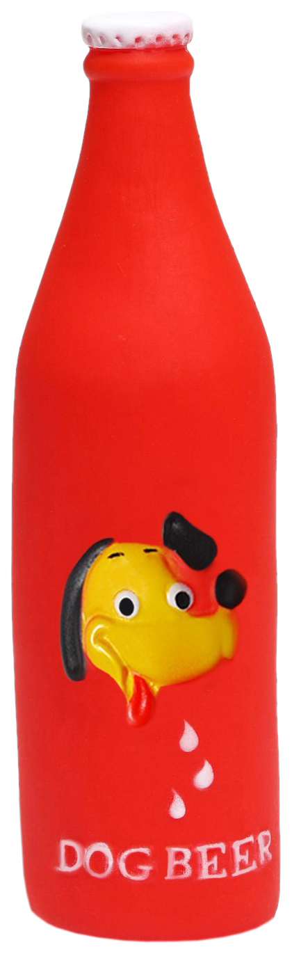 

Игрушка пищащая Dog BEER для собак, 19 х 5,2 см, красная