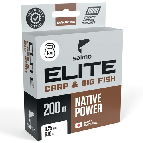 

Леска монофильная Salmo Elite CARP & BIG FISH 200/025, Коричневый