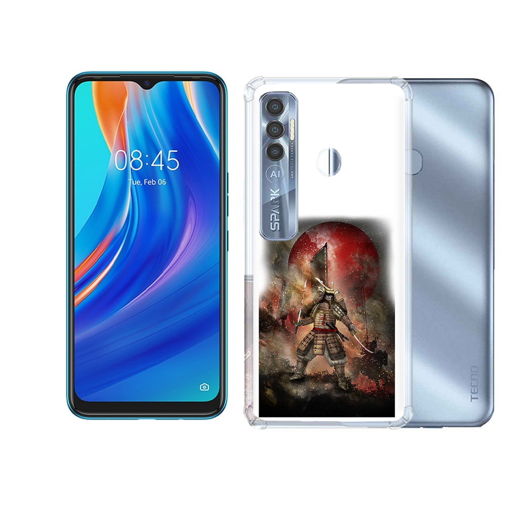

Чехол MyPads Tocco для Tecno Spark 7 Pro китайскийвоин, Прозрачный, Tocco