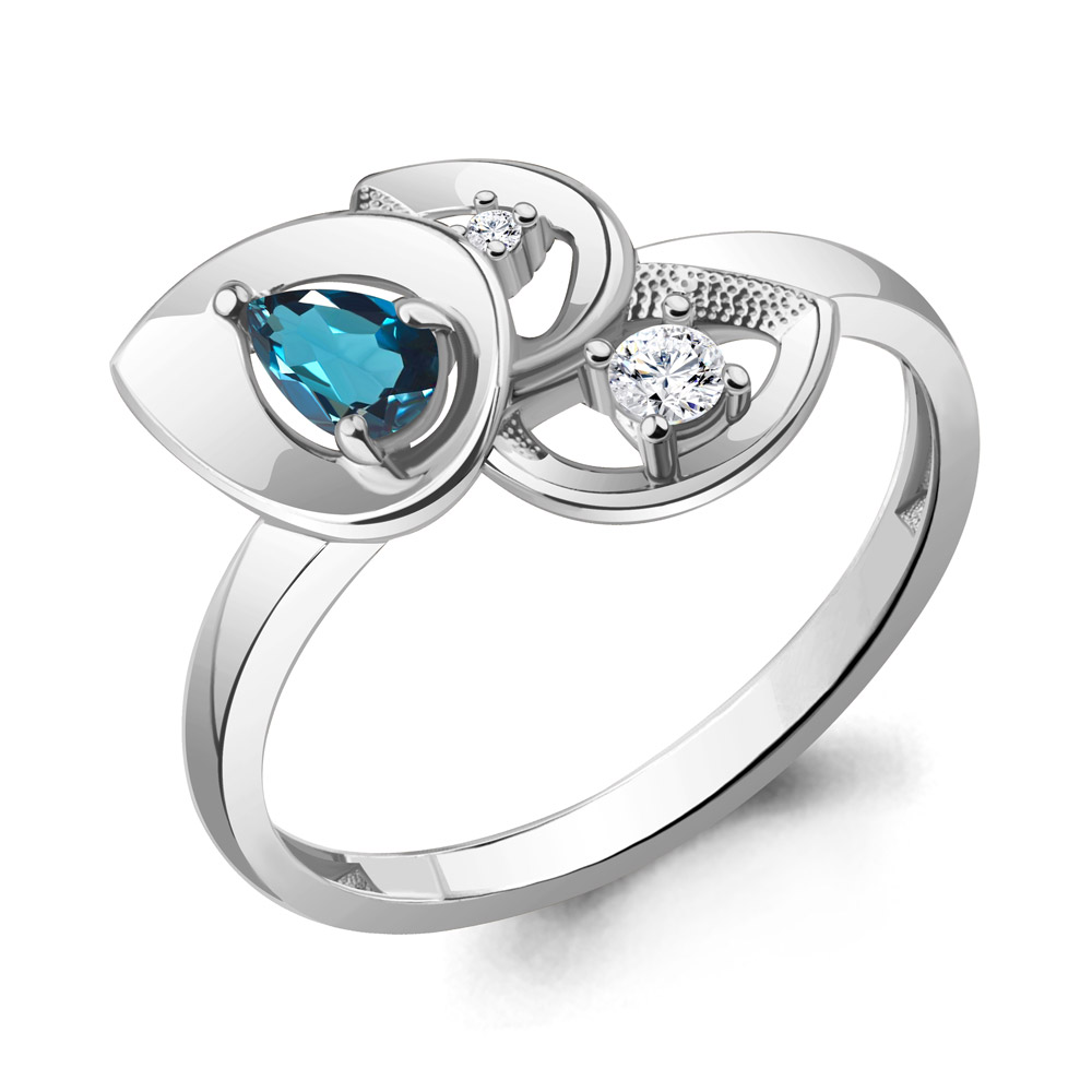 

Кольцо из серебра р. 17,5 AQUAMARINE 6975308А_925_р, 6975308А_925_р