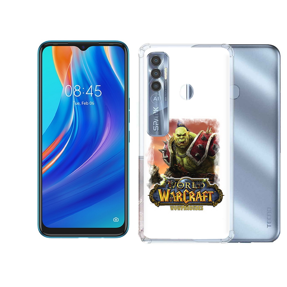 

Чехол MyPads Tocco для Tecno Spark 7 Pro Варкрафт, Прозрачный, Tocco