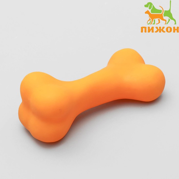 

Игрушка пищащая "Кость большая" для собак, 18 см, оранжевая