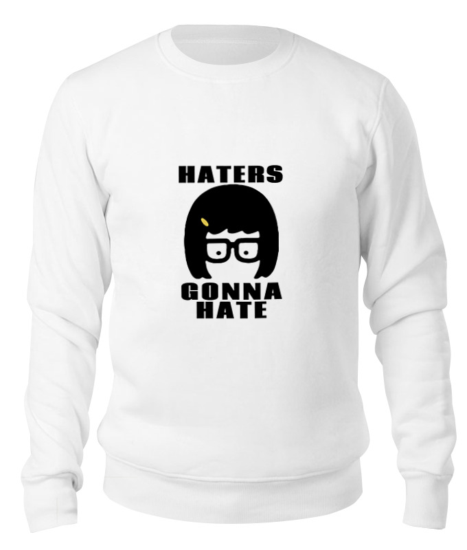 

Свитшот унисекс Printio Haters gonna hate (tina belcher) белый S, Haters gonna hate (tina belcher)