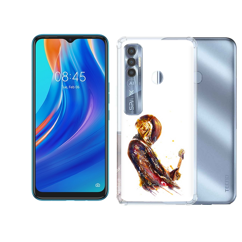 

Чехол MyPads Tocco для Tecno Spark 7 Pro космо-музыкант, Прозрачный, Tocco