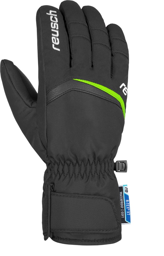 фото Перчатки reusch balin r-tex xt, 2021, black/green, 8.5 inch