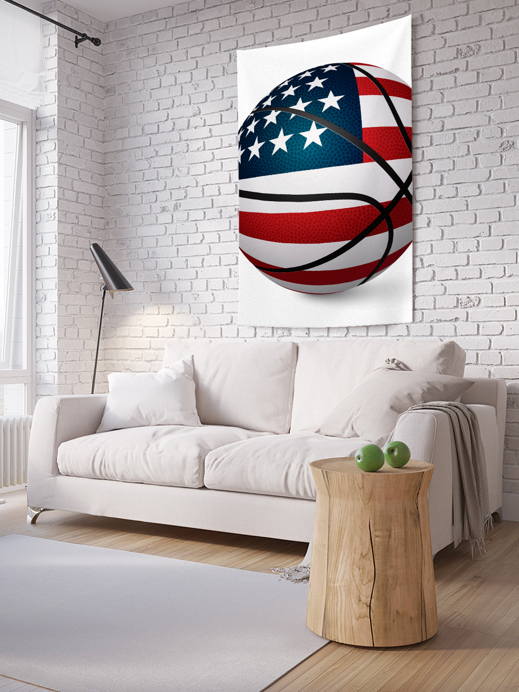 фото Вертикальное фотопанно на стену joyarty "мяч америки", 100x150 см