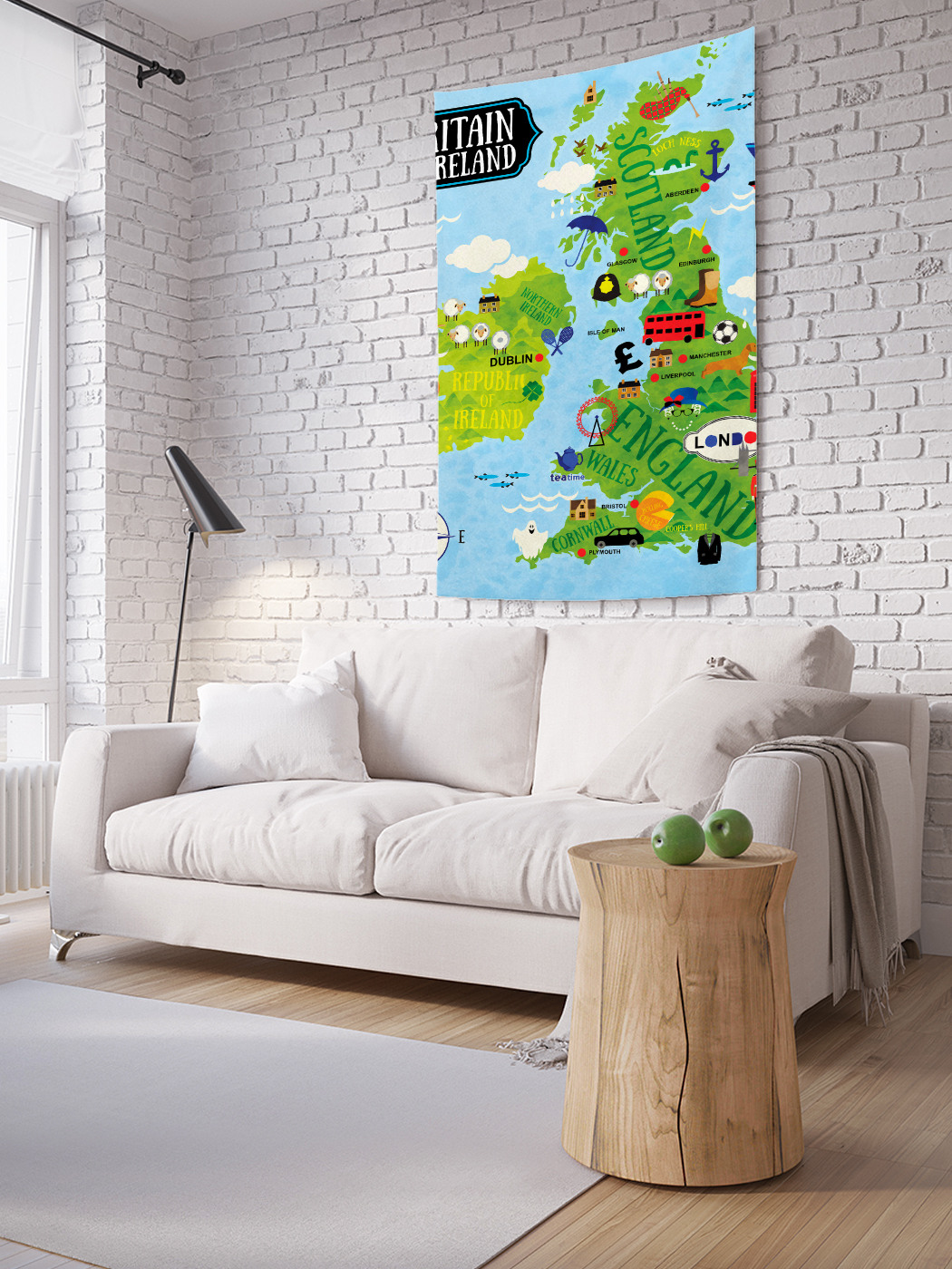 

Вертикальное фотопанно на стену JoyArty Культурная карта 100x150 см, Культурная карта