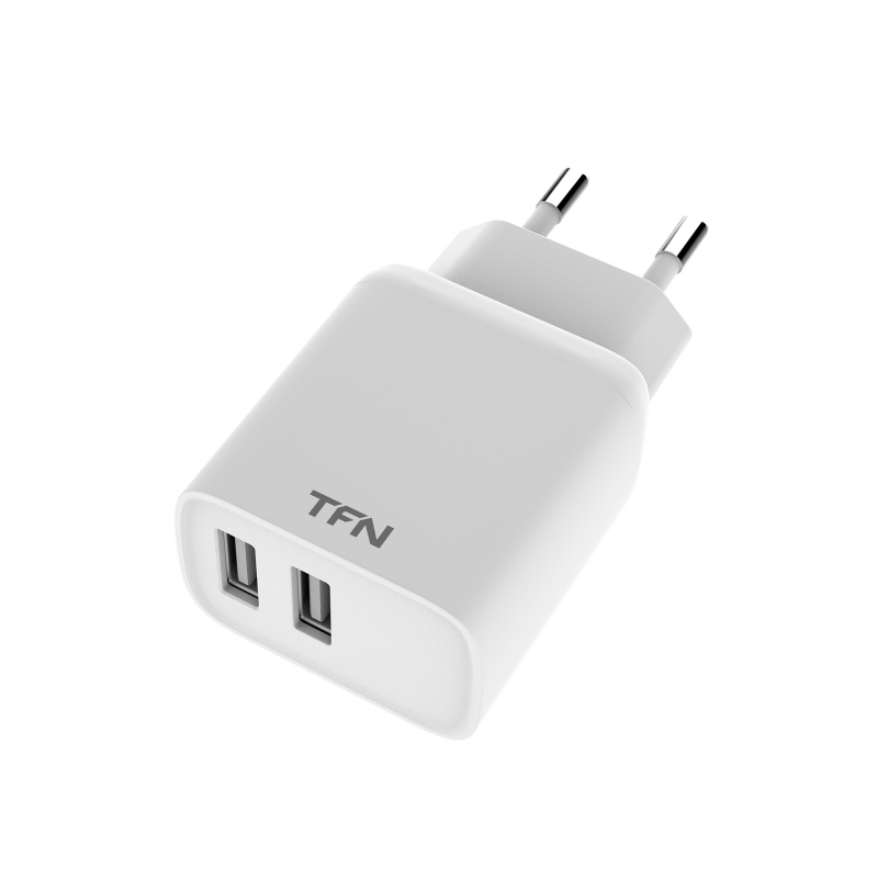 фото Сетевое зарядное устройство tfn rapid+, 2 usb, 5 a, (tfn-wcrpd12w2uwh) white