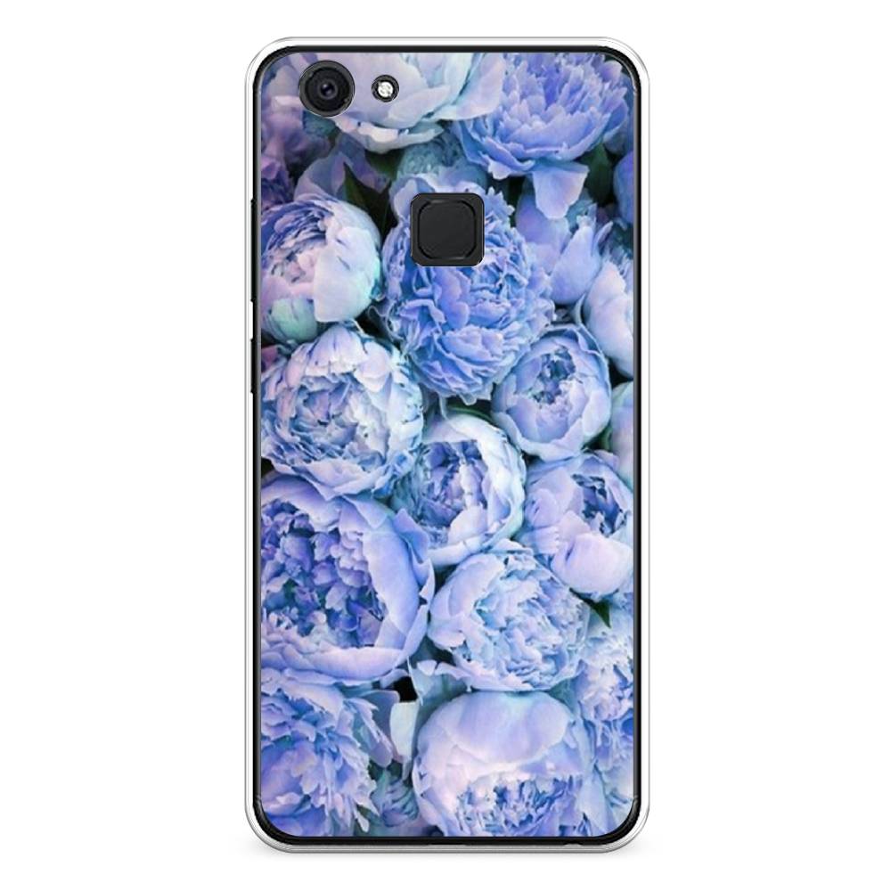 

Чехол Awog на Vivo V7 "Пионы голубые", Разноцветный, 260450-8