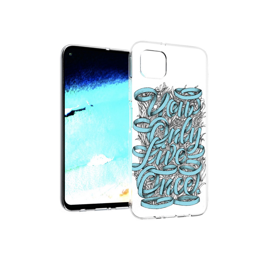 

Чехол MyPads Tocco для Huawei Nova 6 SE слова из ленты абстракция, Прозрачный, Tocco
